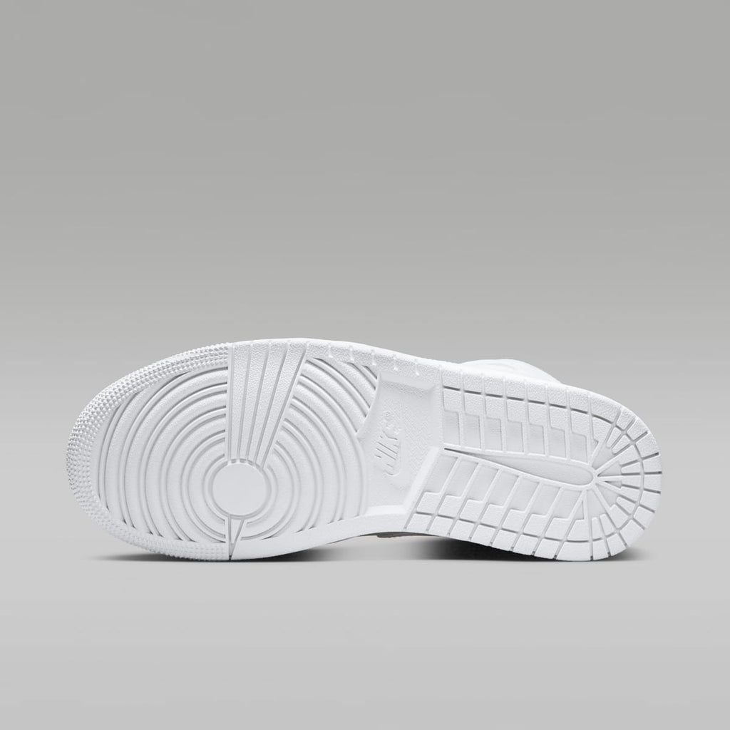 Air Jordan 1 Mid Women's Shoes - White/White/White