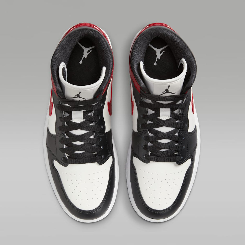 Air Jordan 1 Mid Women's Shoes - Sail/Off Noir/White/Gym Red