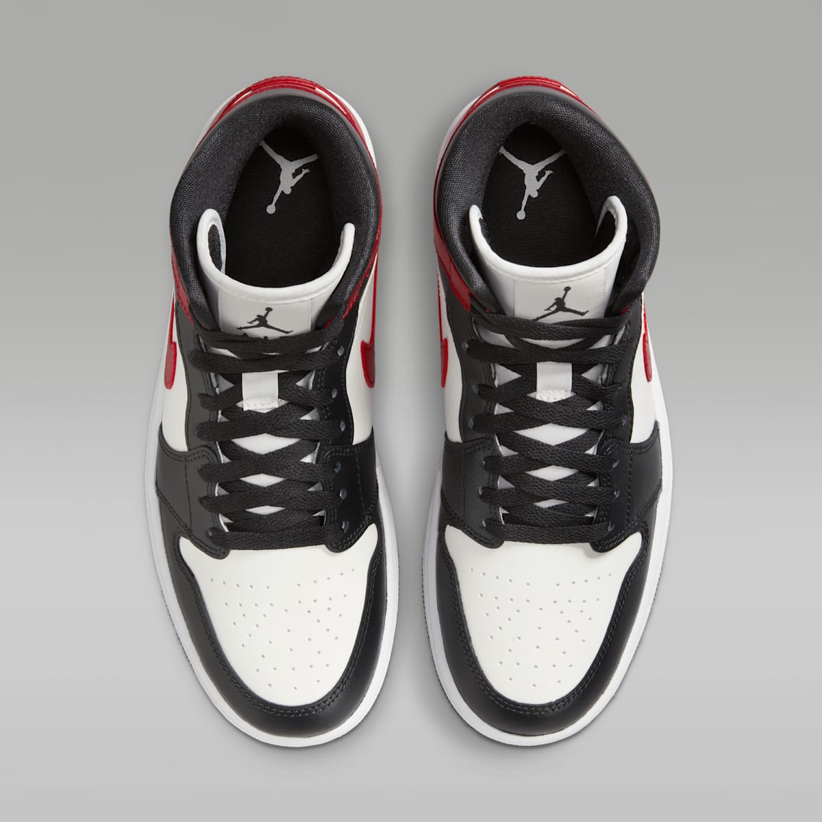 Air Jordan 1 Mid Women's Shoes - Sail/Off Noir/White/Gym Red