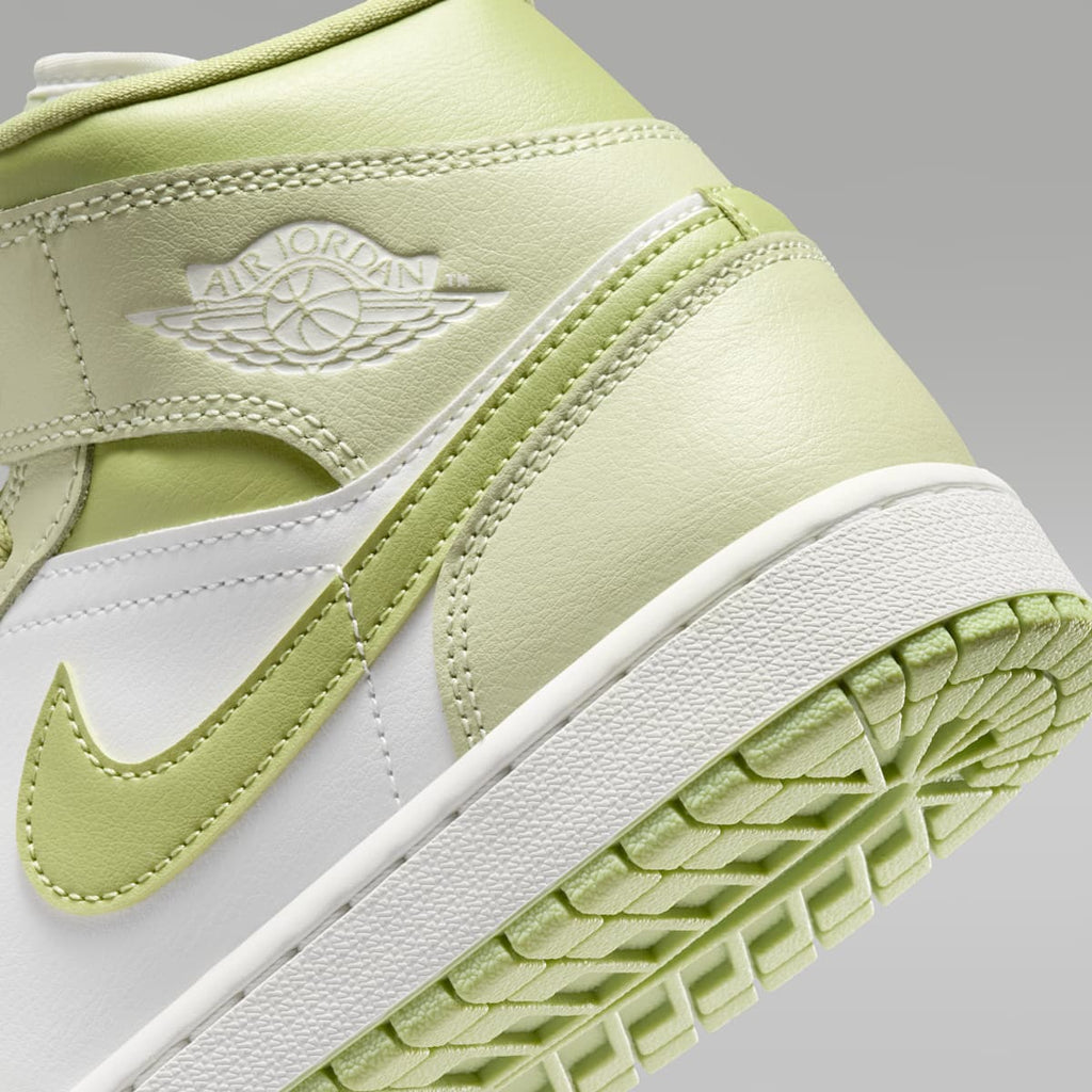 Air Jordan 1 Mid Women's Shoes - Olive Aura/Lawn/Coconut Milk/Sail - Image 8