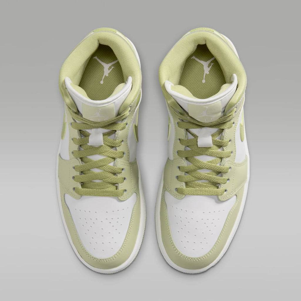Air Jordan 1 Mid Women's Shoes - Olive Aura/Lawn/Coconut Milk/Sail - Image 4