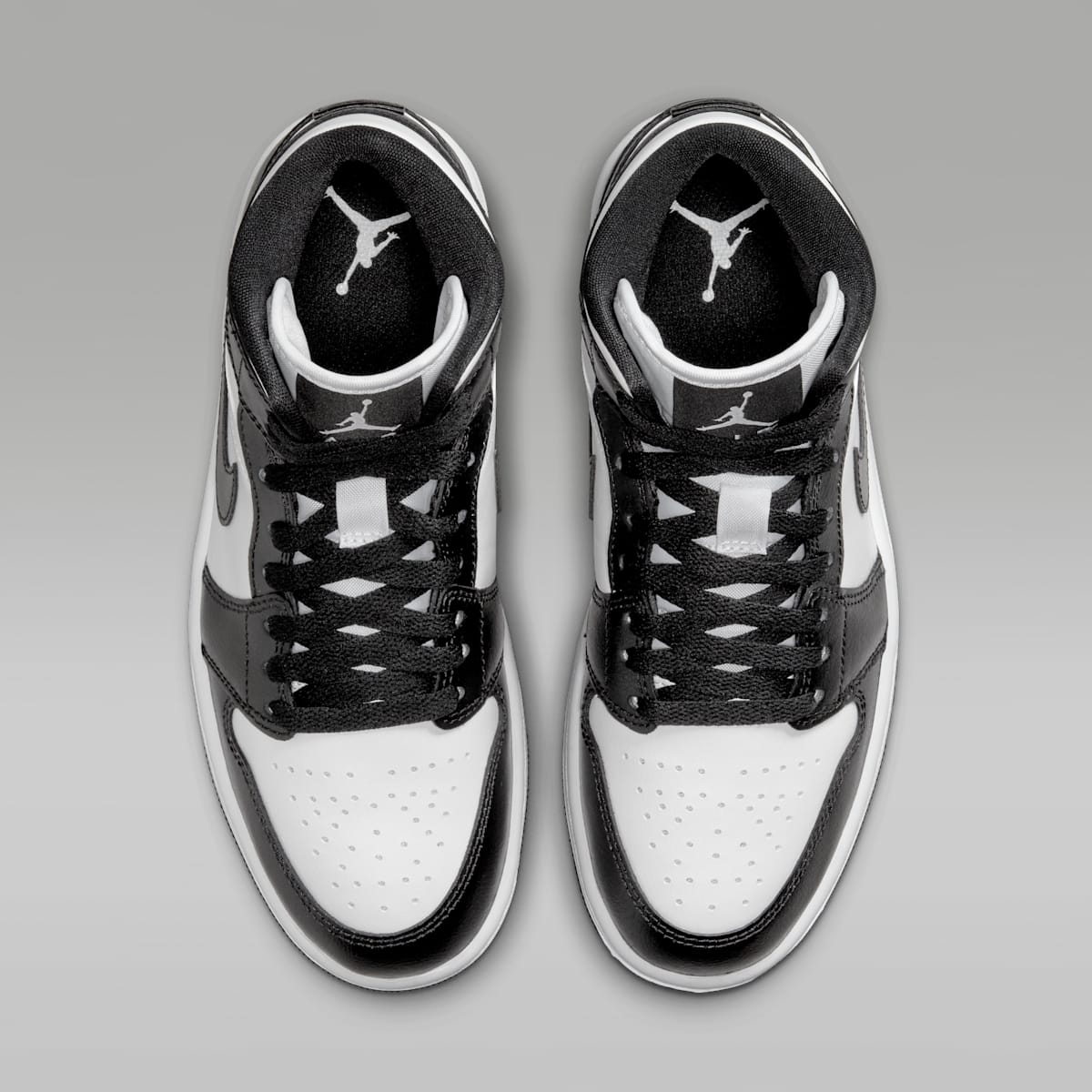Air Jordan 1 Mid Women's Shoes - White/White/Black - Image 4