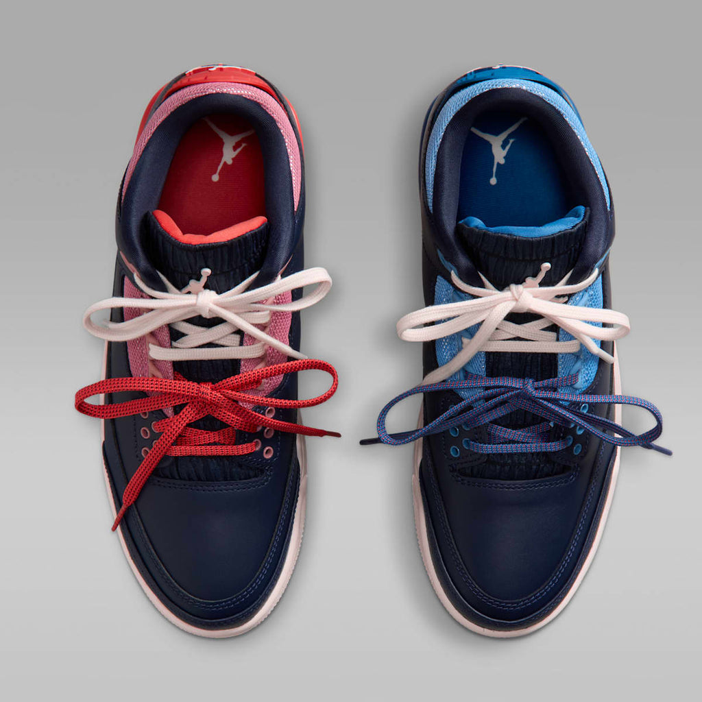 Air Jordan 3 Retro "Sport Renaissance" Women's Shoes - Obsidian/Track Red/Chalk/Chalk - Image 4