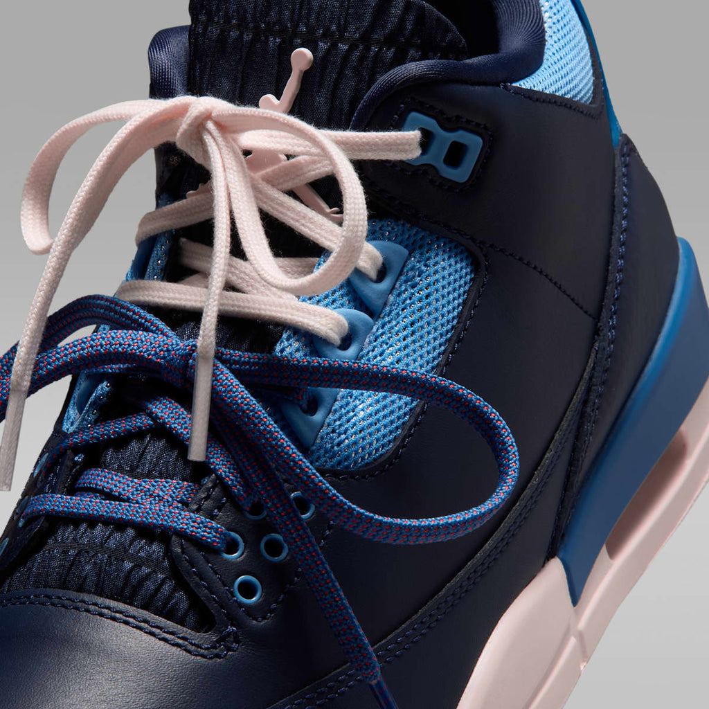 Air Jordan 3 Retro "Sport Renaissance" Women's Shoes - Obsidian/Track Red/Chalk/Chalk - Image 7