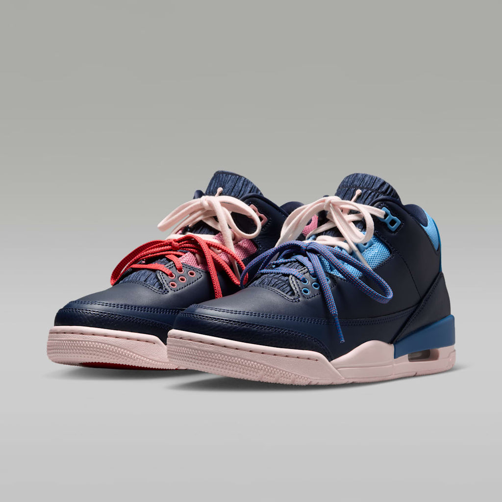 Air Jordan 3 Retro "Sport Renaissance" Women's Shoes - Obsidian/Track Red/Chalk/Chalk - Image 5