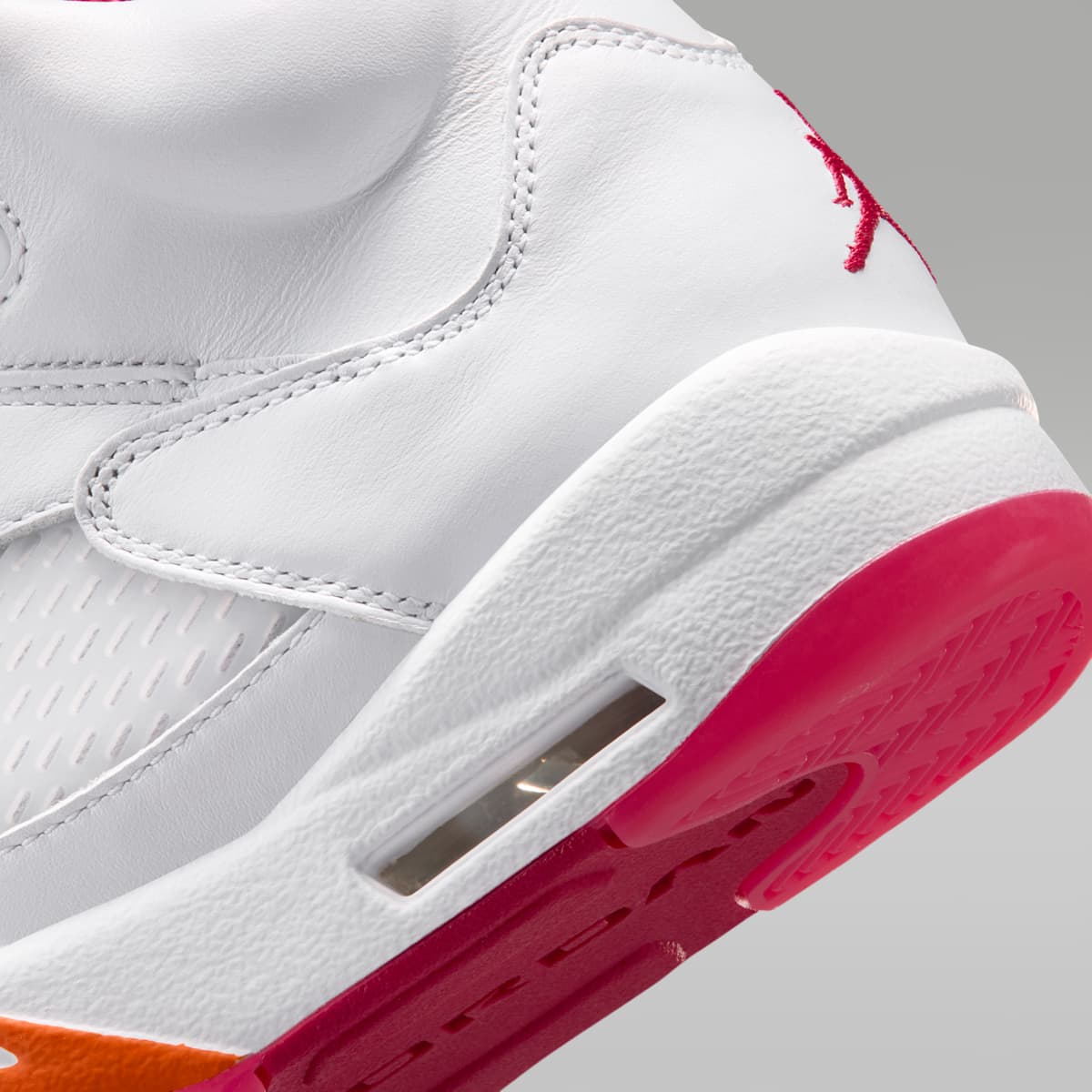 Air Jordan 5 Retro "Sunset" Women's Shoes - White/Fire Red/Sunset - Image 8