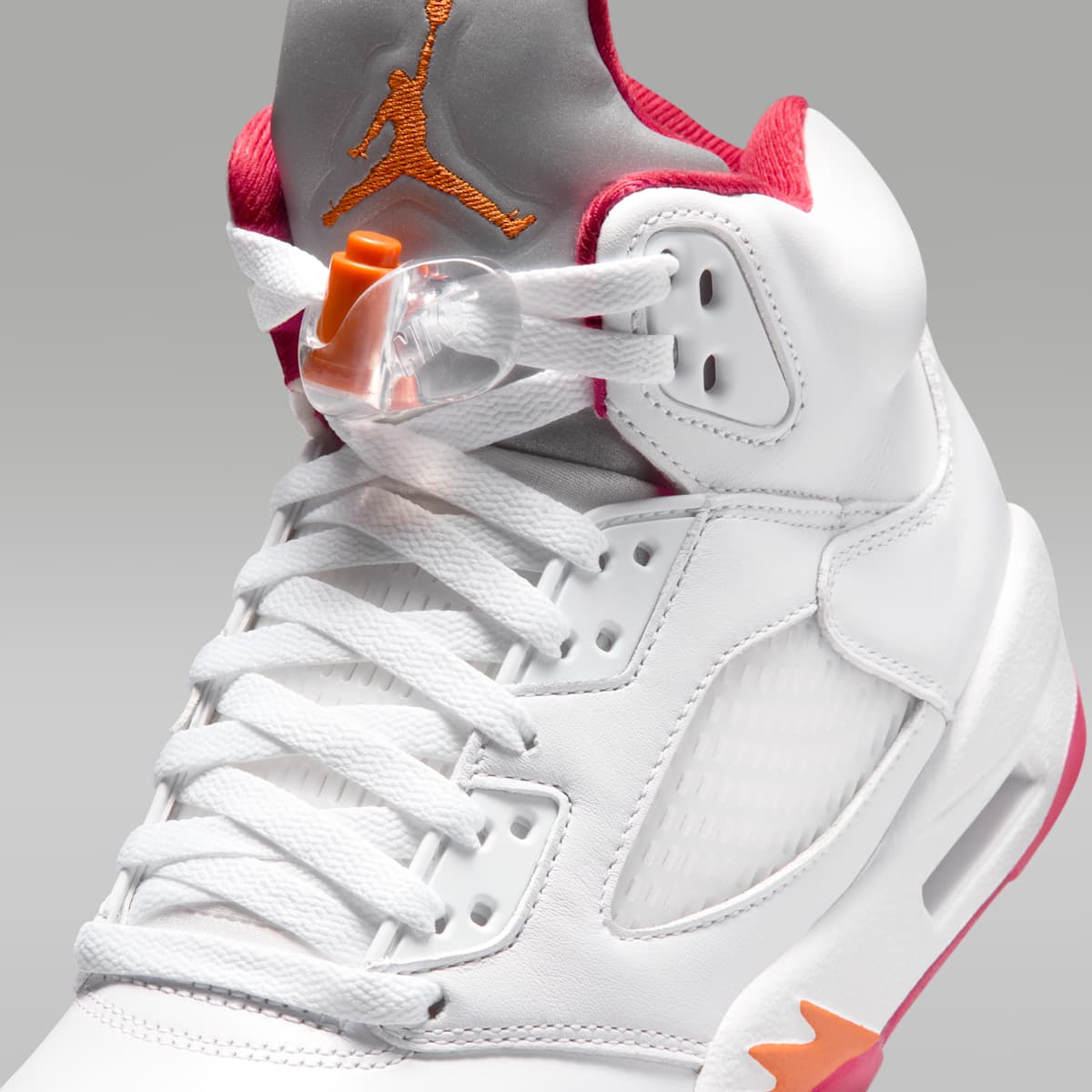 Air Jordan 5 Retro "Sunset" Women's Shoes - White/Fire Red/Sunset - Image 7