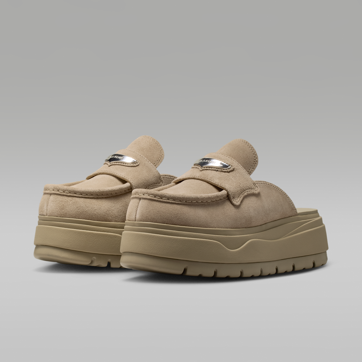 Air Jordan Mule Women's Shoes - Khaki/Metallic Silver