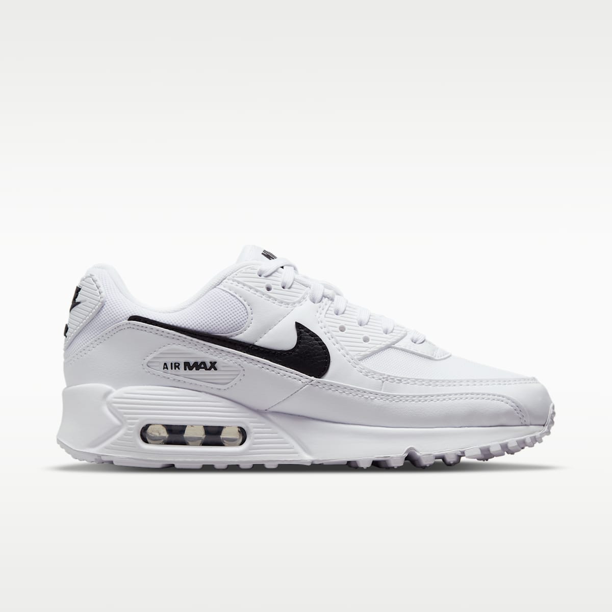 Nike Air Max 90 Women's Shoes - White/White/Black