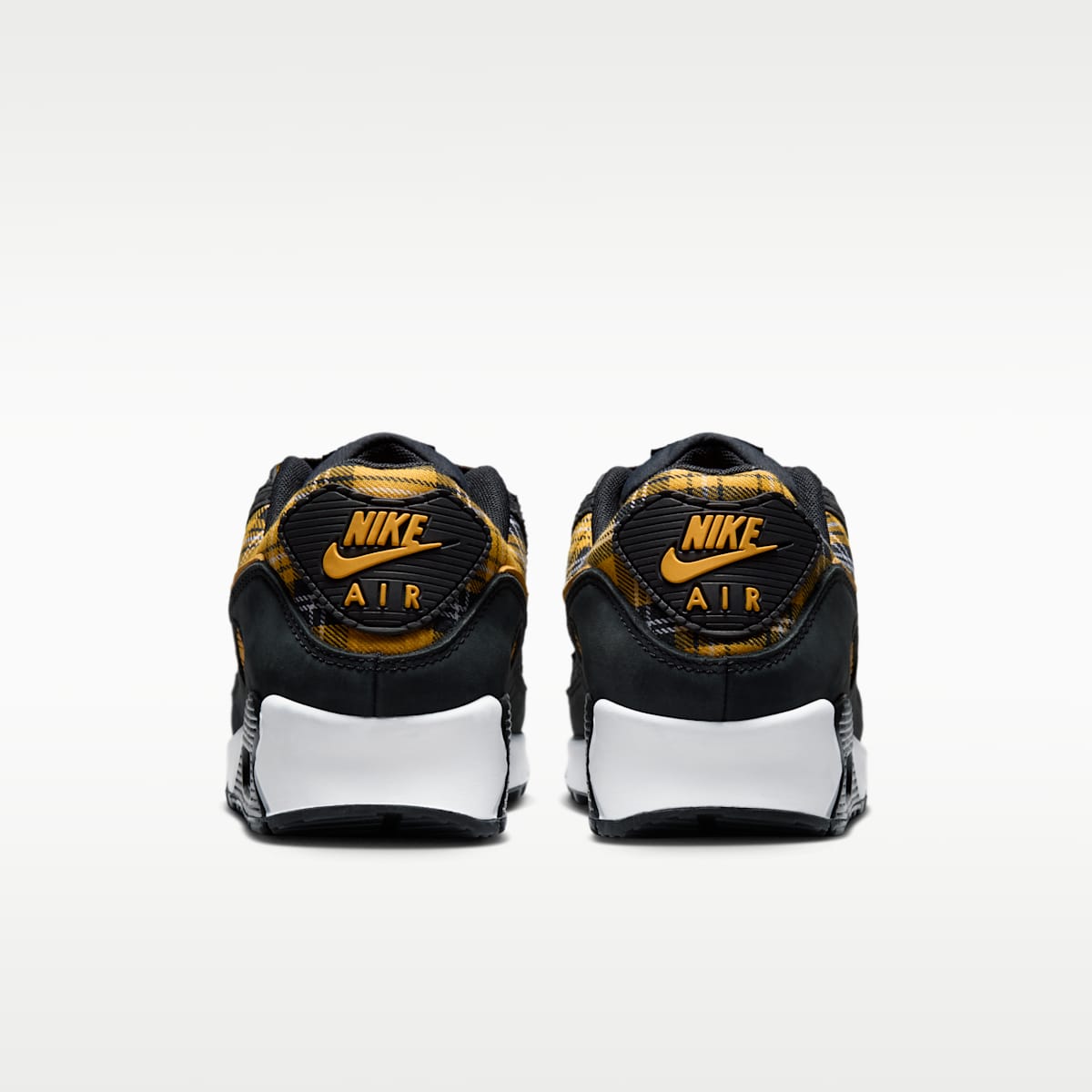 Nike Air Max 90 "Plaid" Women's Shoes - Black/White/Yellow Ochre