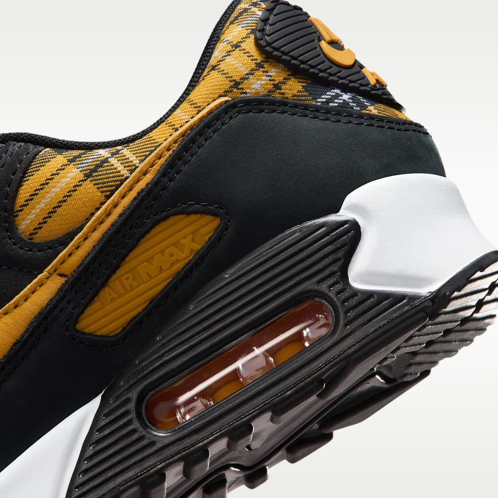 Nike Air Max 90 "Plaid" Women's Shoes - Black/White/Yellow Ochre