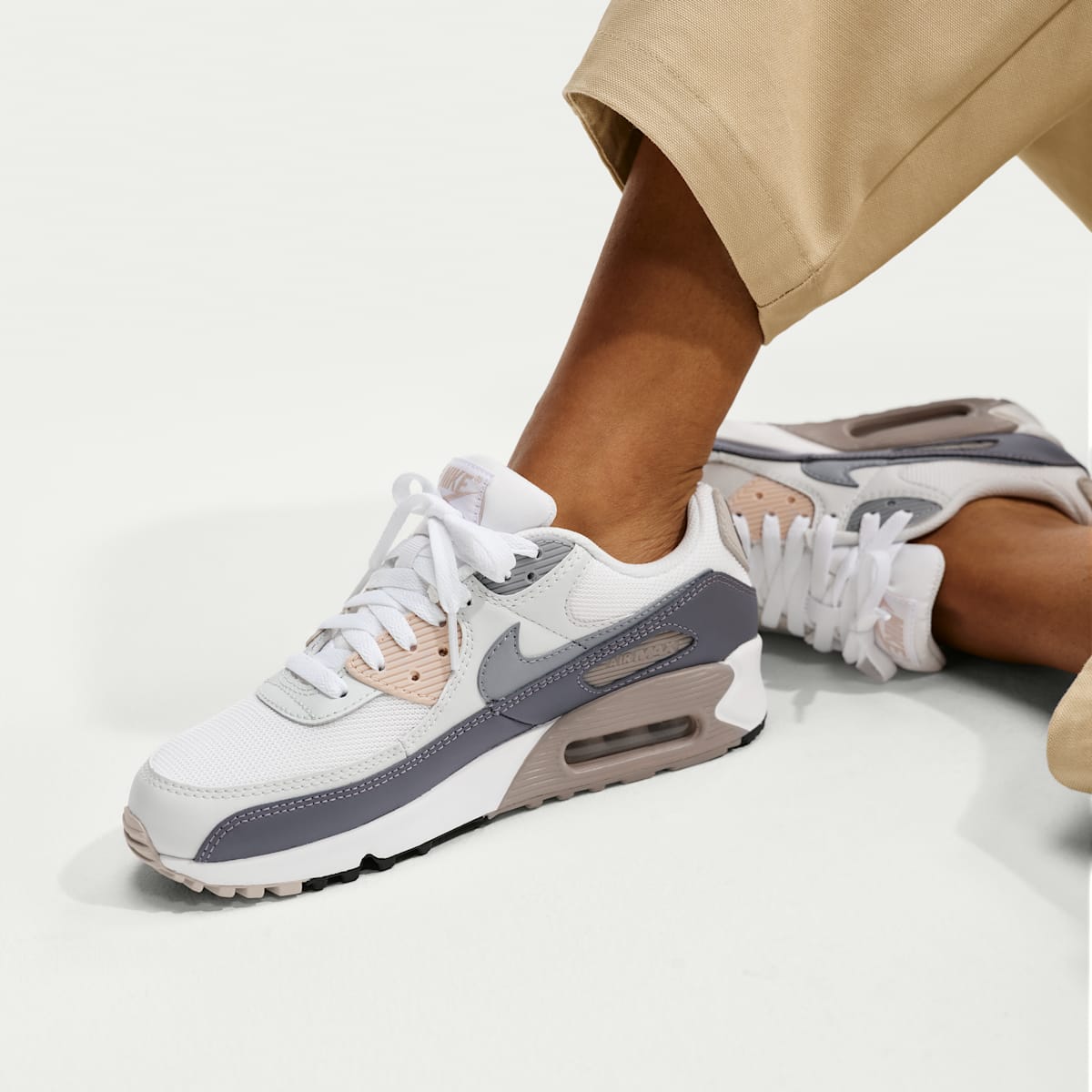 Nike Air Max 90 Women's Shoes - Cream II/Pencil Point/Off White/Wolf Grey