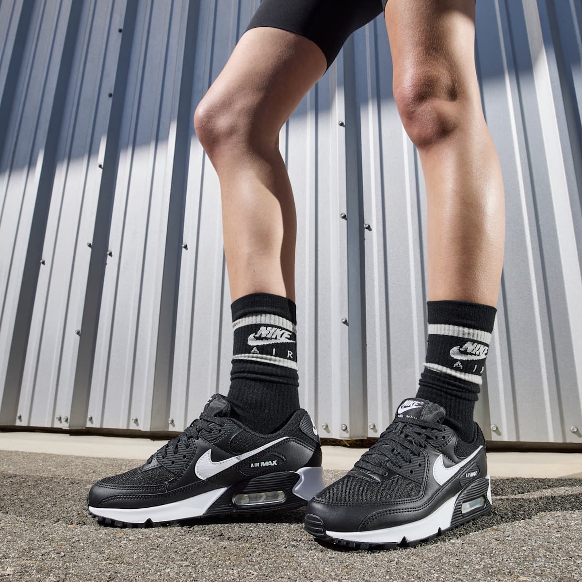 Nike Air Max 90 Women's Shoes - Black/Black/White