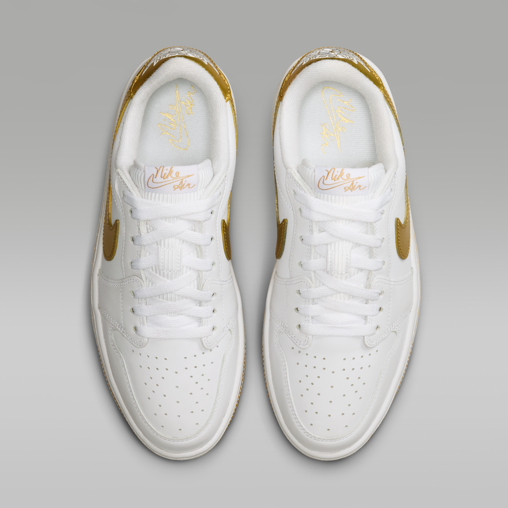 Air Jordan 1 Triple Stack SE Women's Shoes - White/Metallic Gold/White