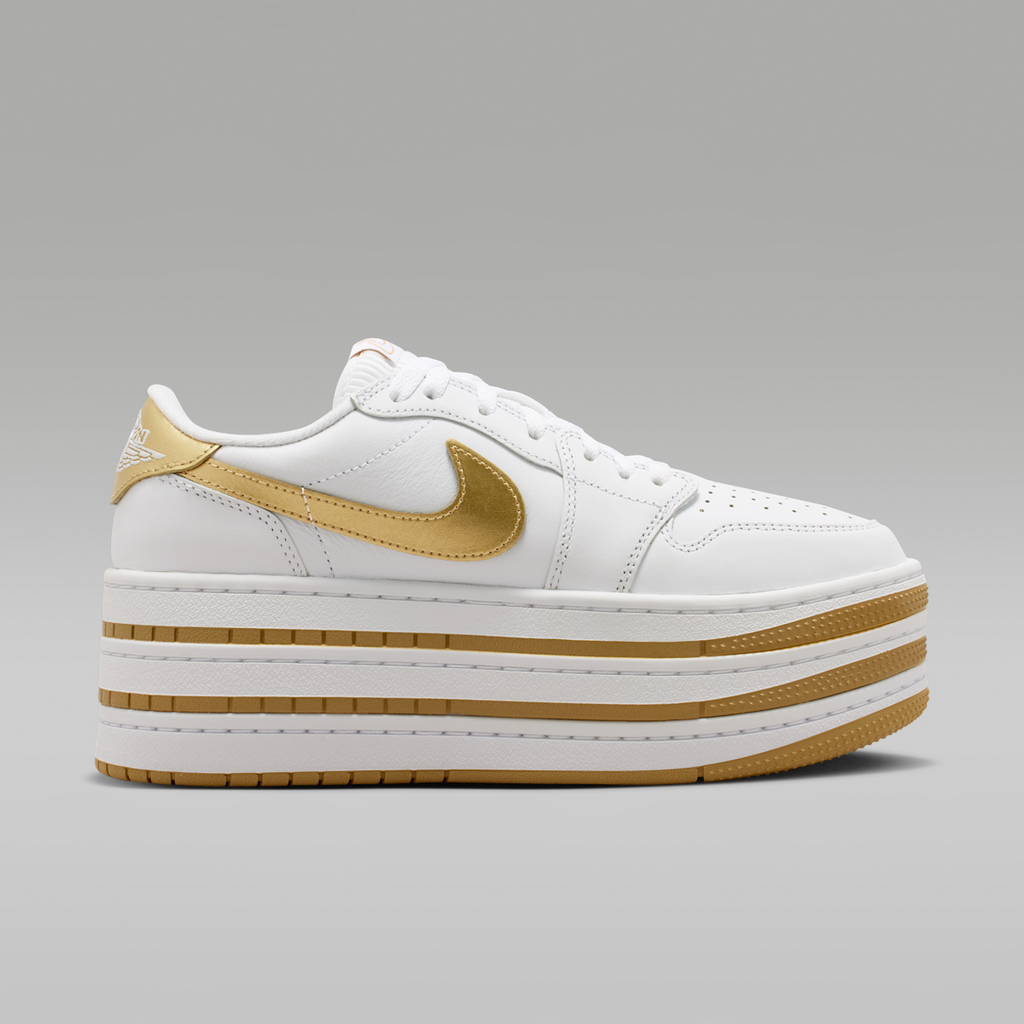 Air Jordan 1 Triple Stack SE Women's Shoes - White/Metallic Gold/White