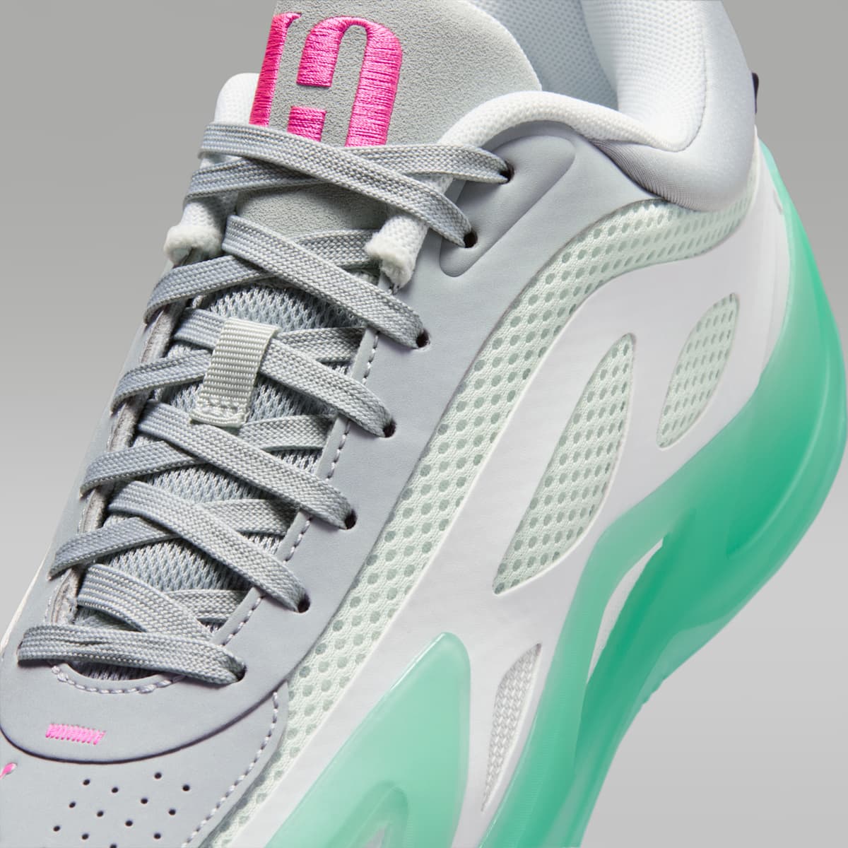Jordan Heir Series 2 "Seafoam" Basketball Shoes - White/Metallic Silver/Pink Blast/Light Pumice - Image 7