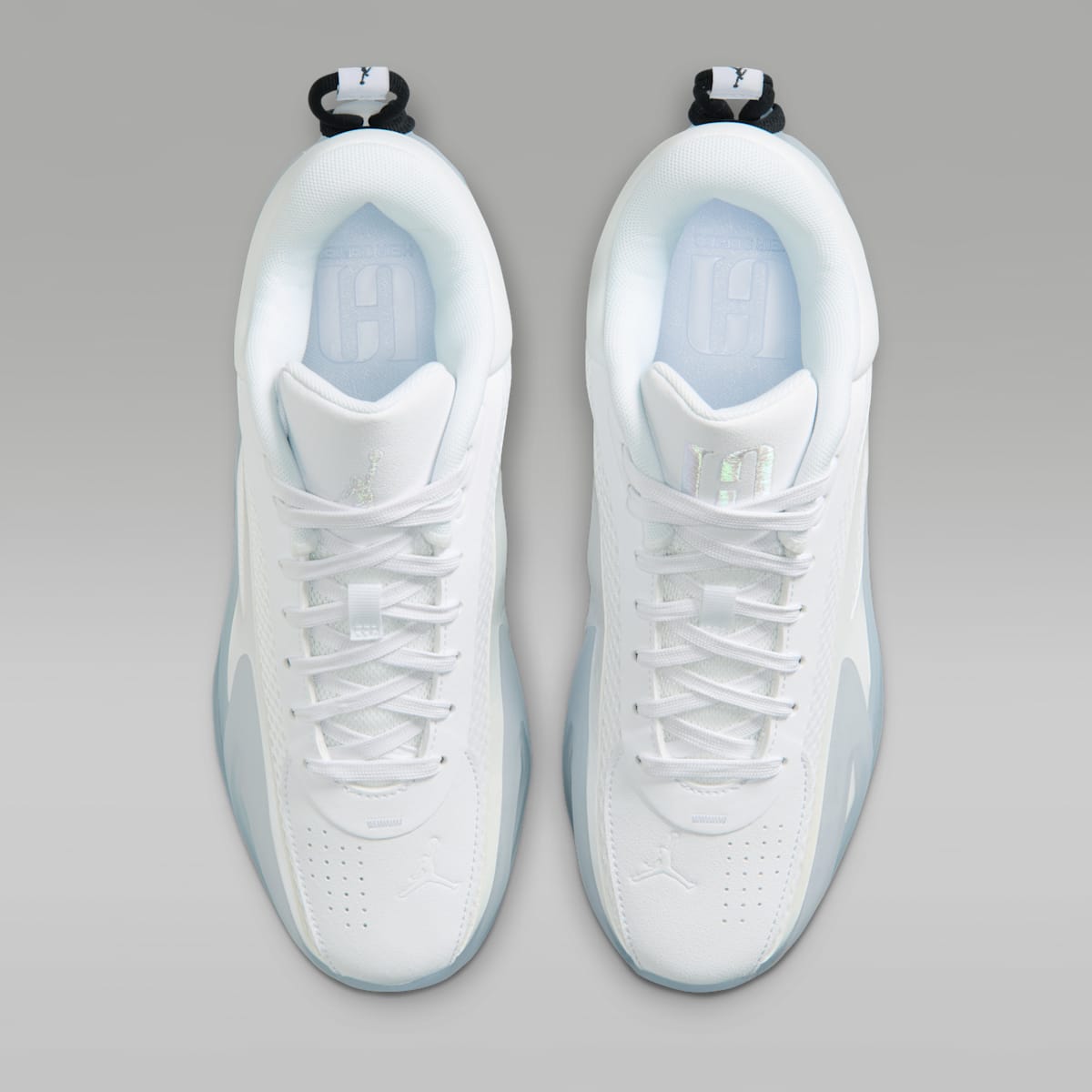 Jordan Heir Series 2 "Triple White" Basketball Shoes - White/Ice Blue - Image 4
