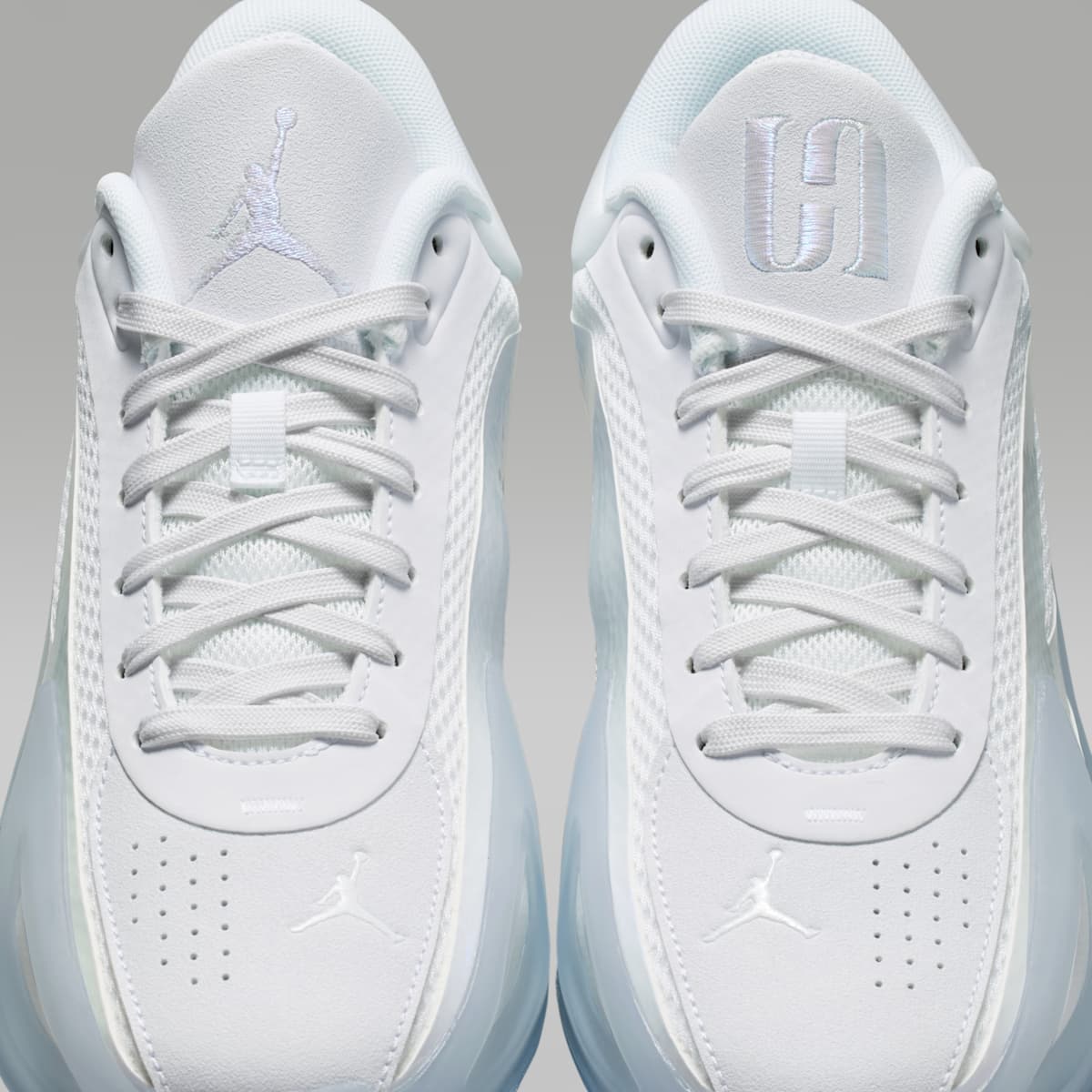Jordan Heir Series 2 "Triple White" Basketball Shoes - White/Ice Blue - Image 9
