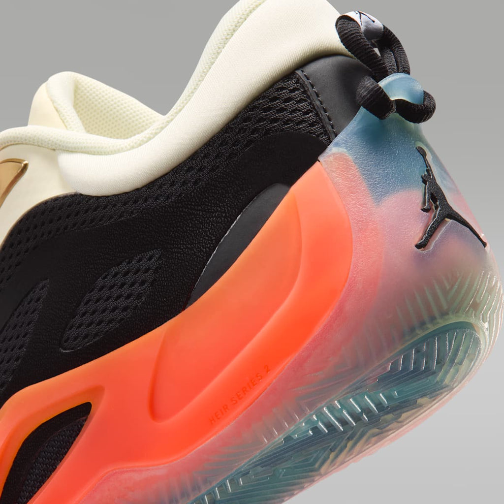 Jordan Heir Series 2 "Birds of Paradise" Basketball Shoes - Black/Metallic Gold/Total Orange/Coconut Milk - Image 8