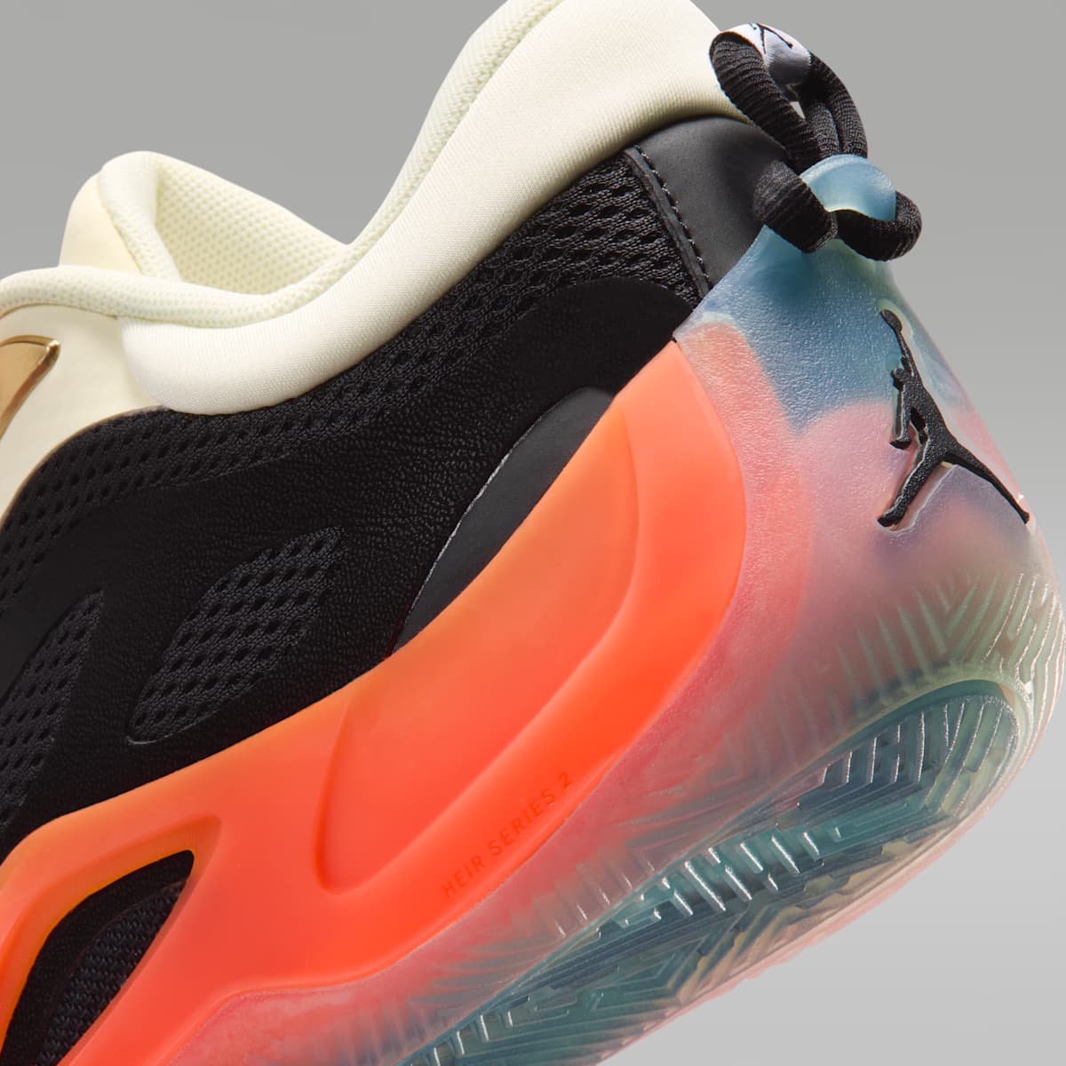 Jordan Heir Series 2 "Birds of Paradise" Basketball Shoes - Black/Metallic Gold/Total Orange/Coconut Milk - Image 8