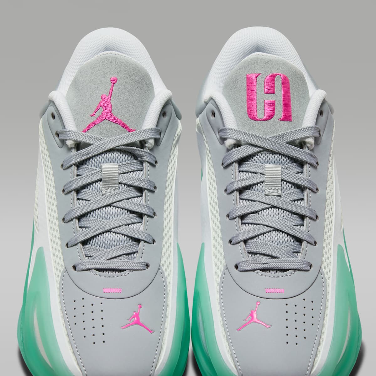 Jordan Heir Series 2 "Seafoam" Basketball Shoes - White/Metallic Silver/Pink Blast/Light Pumice - Image 9