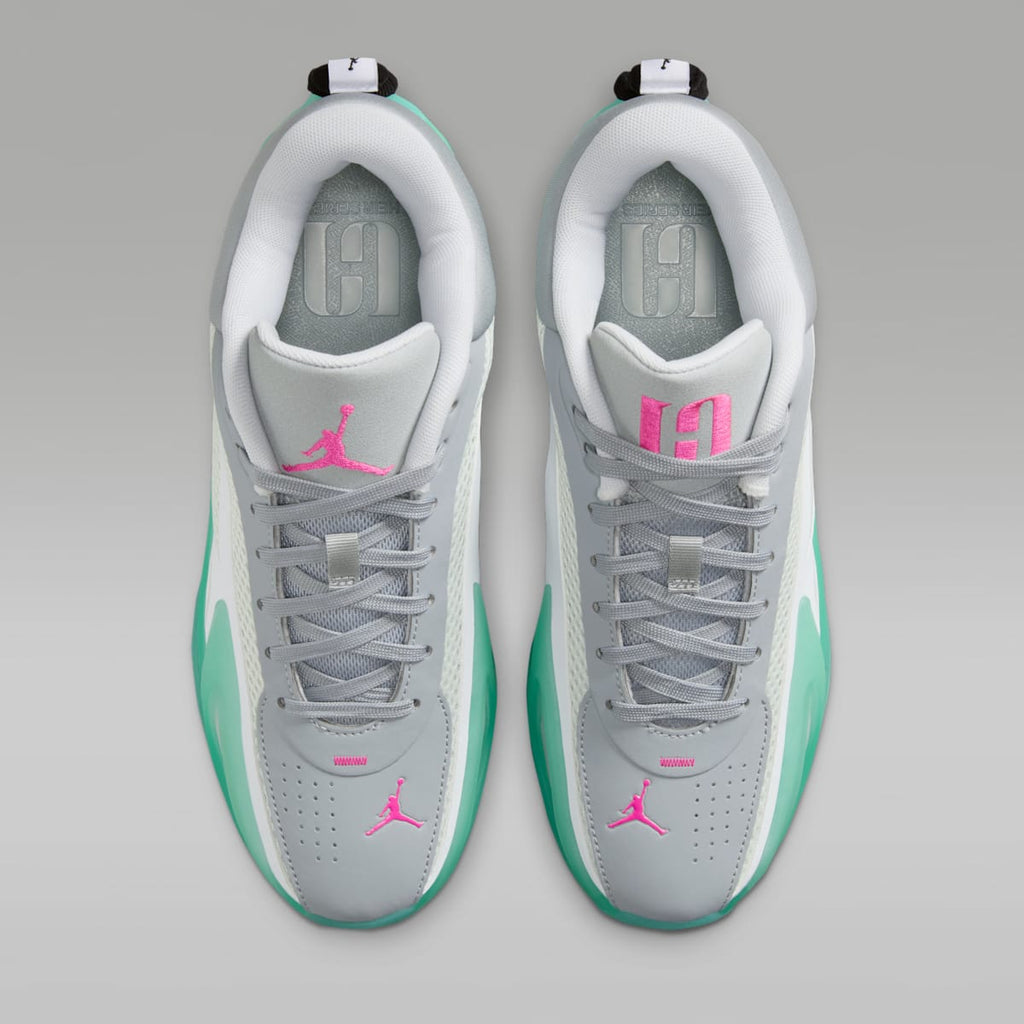 Jordan Heir Series 2 "Seafoam" Basketball Shoes - White/Metallic Silver/Pink Blast/Light Pumice - Image 4