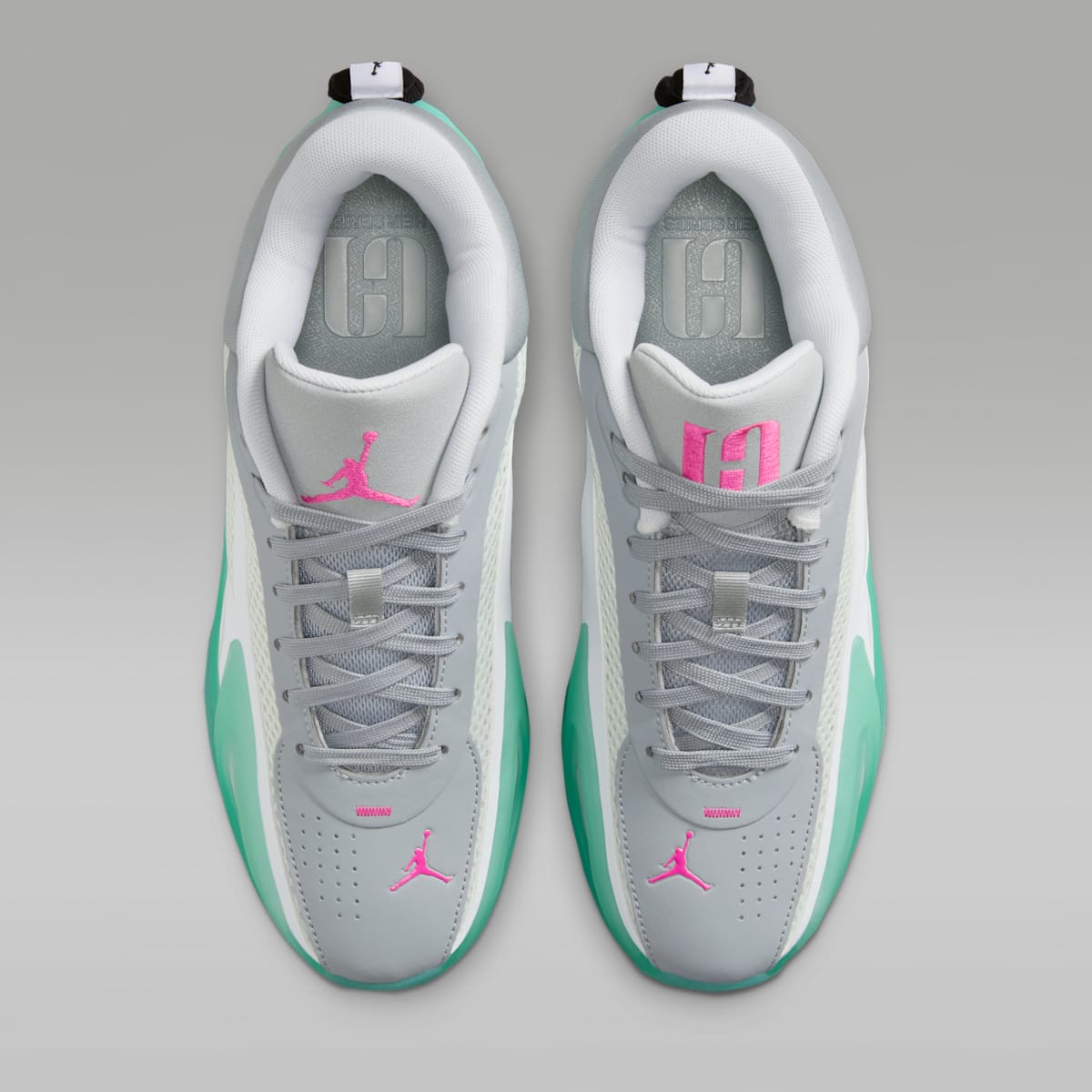 Jordan Heir Series 2 "Seafoam" Basketball Shoes - White/Metallic Silver/Pink Blast/Light Pumice - Image 4