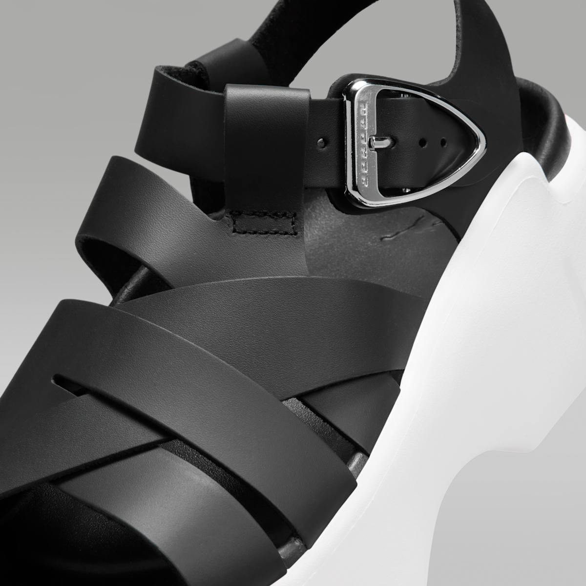 Jordan Willow Women's Sandals - Black/White/Metallic Silver
