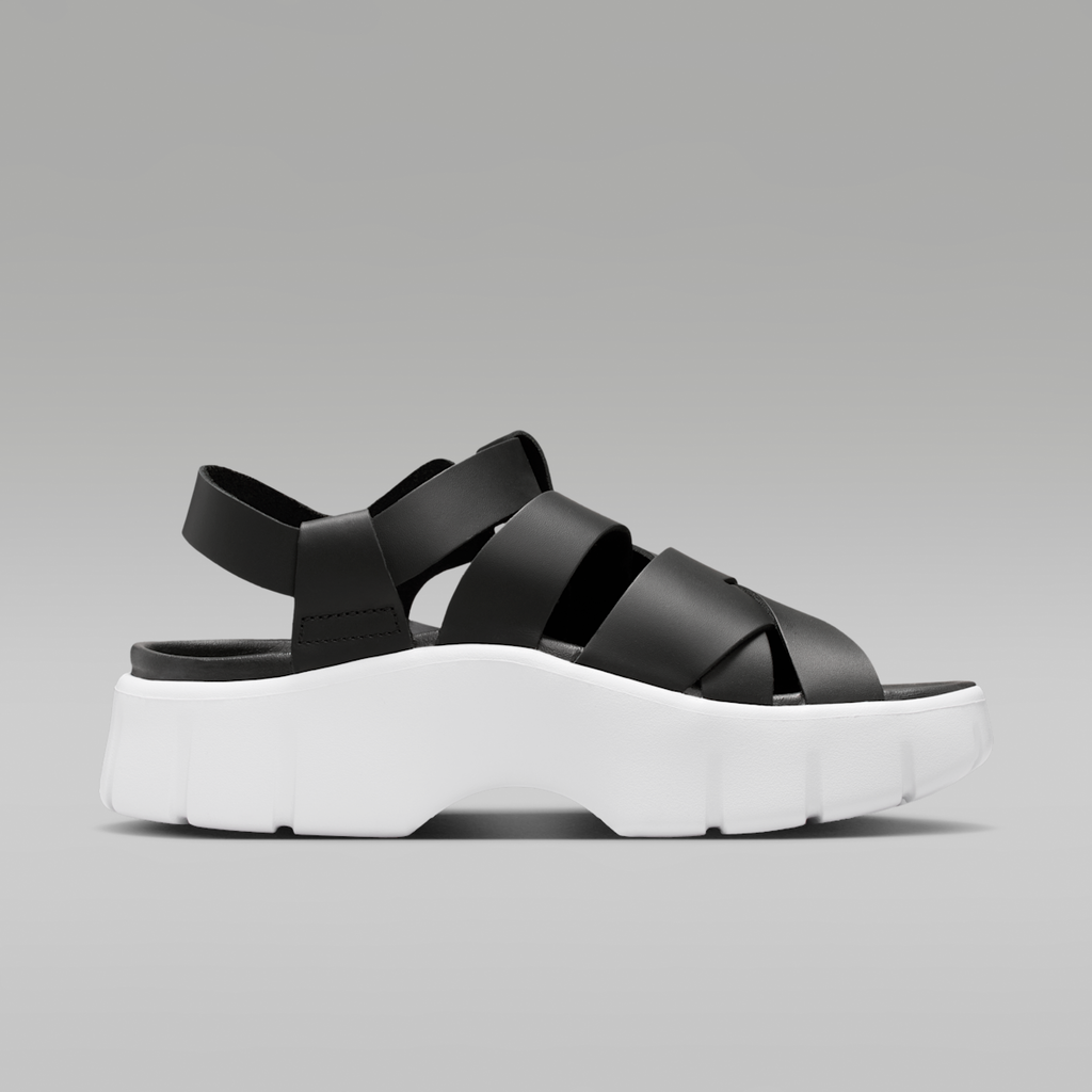 Jordan Willow Women's Sandals - Black/White/Metallic Silver