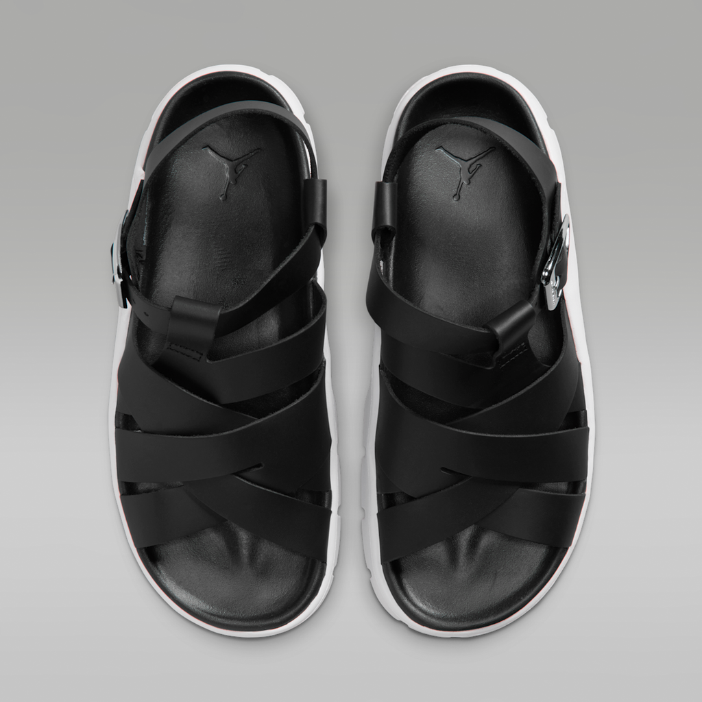 Jordan Willow Women's Sandals - Black/White/Metallic Silver