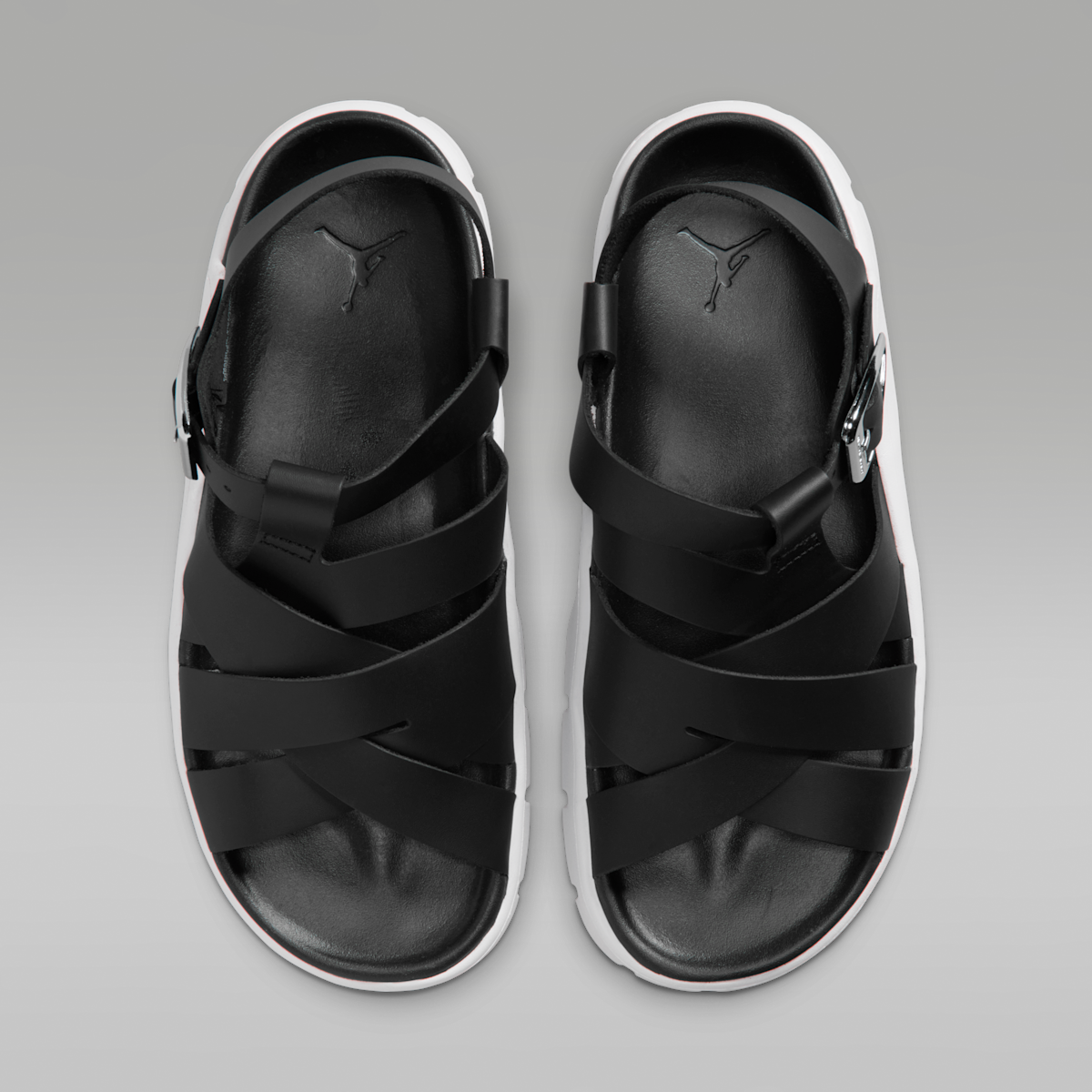 Jordan Willow Women's Sandals - Black/White/Metallic Silver