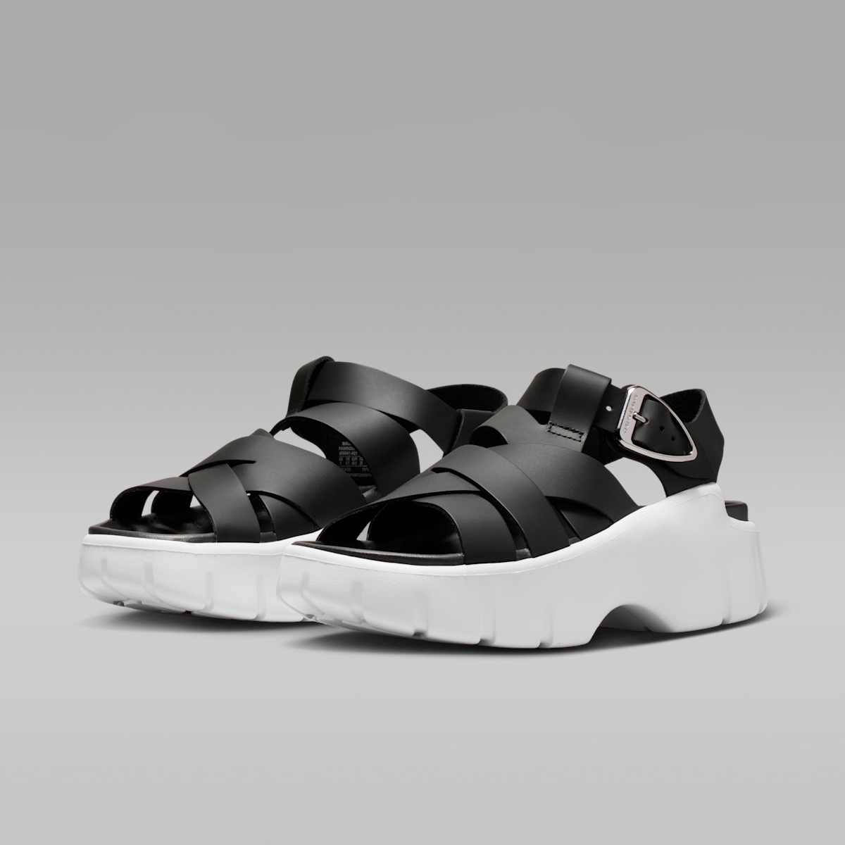 Jordan Willow Women's Sandals - Black/White/Metallic Silver