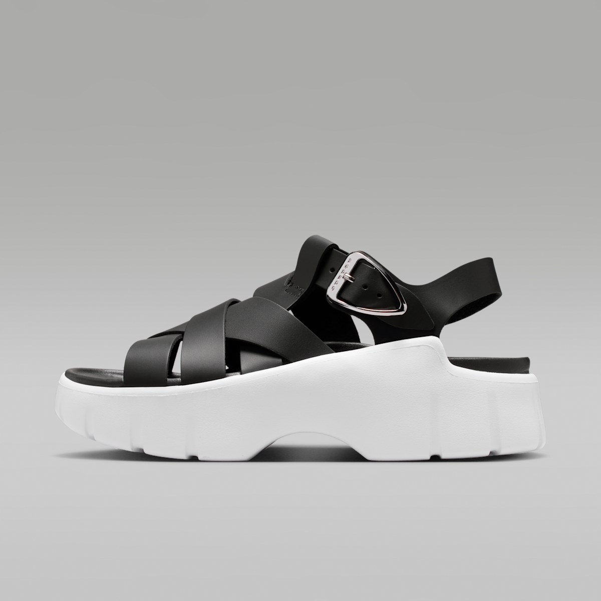 Jordan Willow Women's Sandals - Black/White/Metallic Silver