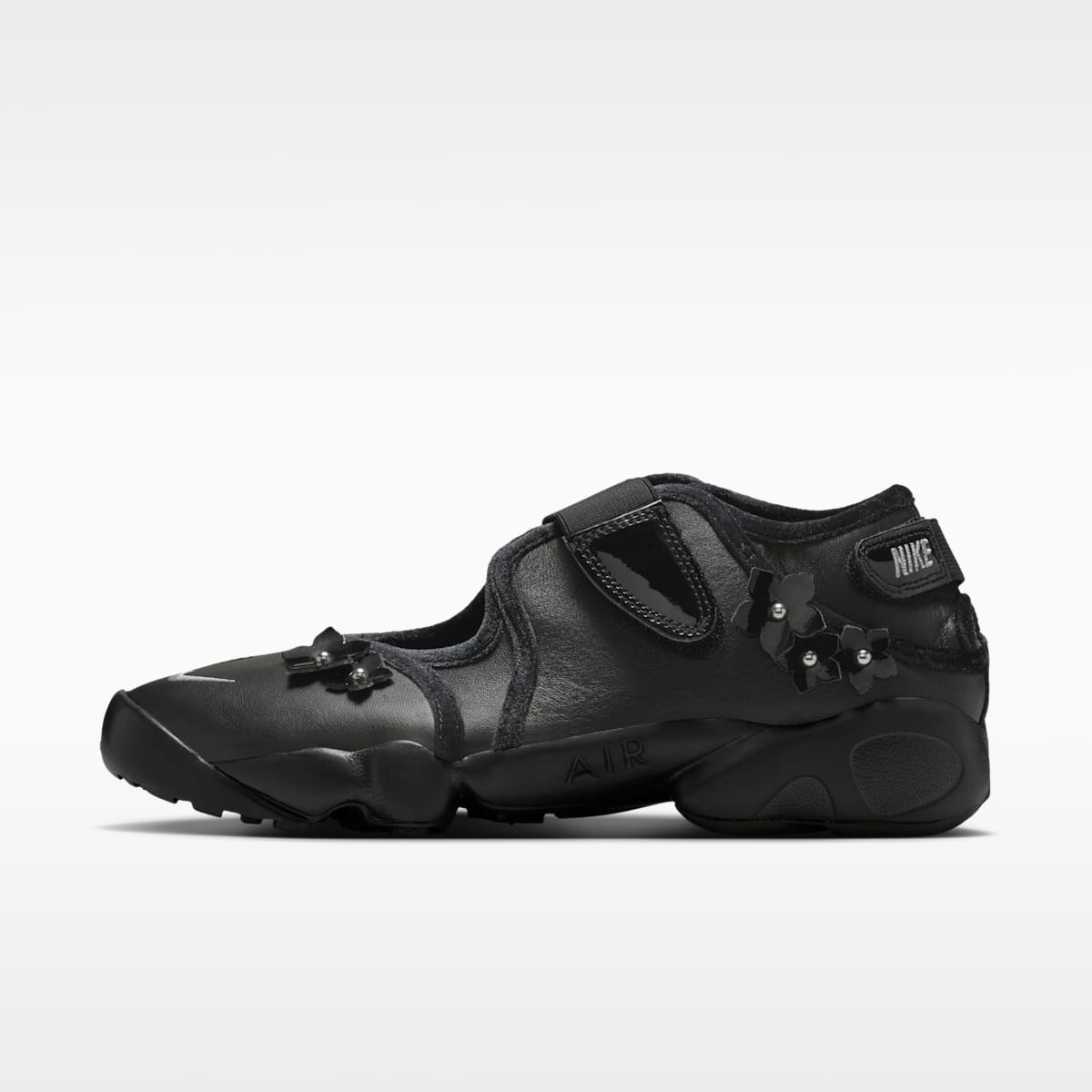 Nike Air Rift "Florette" Women's Shoes - Black/Wolf Grey/Metallic Silver