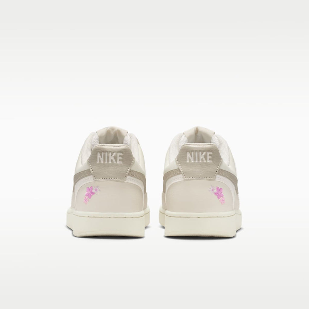 Nike Court Vision Low SE "Stitched Floral" Women's Shoes - Sail/Light Orewood Brown/Cream II