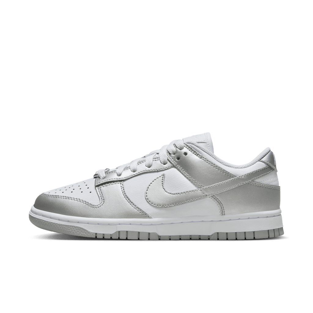 Nike Dunk Low Women's Shoes - White/Blue Joy/Metallic Silver