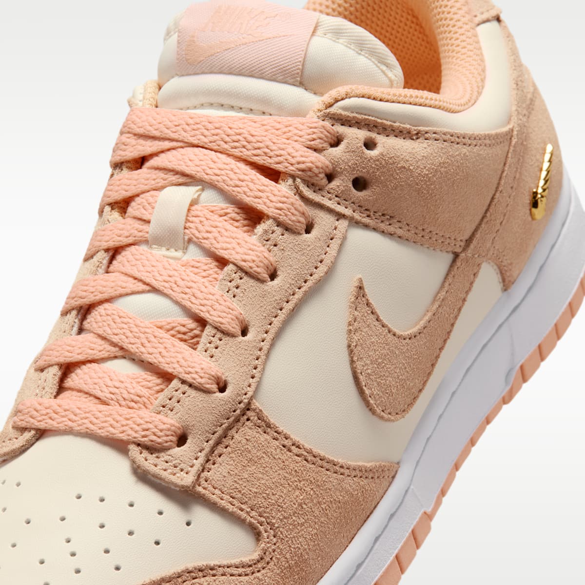 Nike Dunk Low Suede Women's Shoes - Sunset Haze/Chalk/White/Sunset Haze