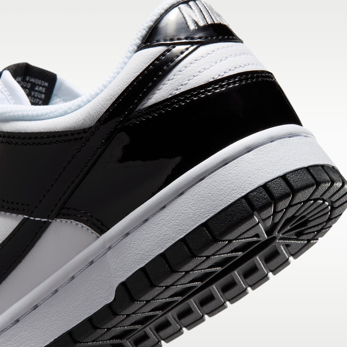 Nike Dunk Low SE "Gloss" Women's Shoes - White/White/Metallic Silver/Black