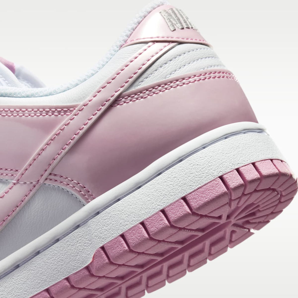 Nike Dunk Low SE "Gloss" Women's Shoes - White/White/Metallic Silver/Pink Rise