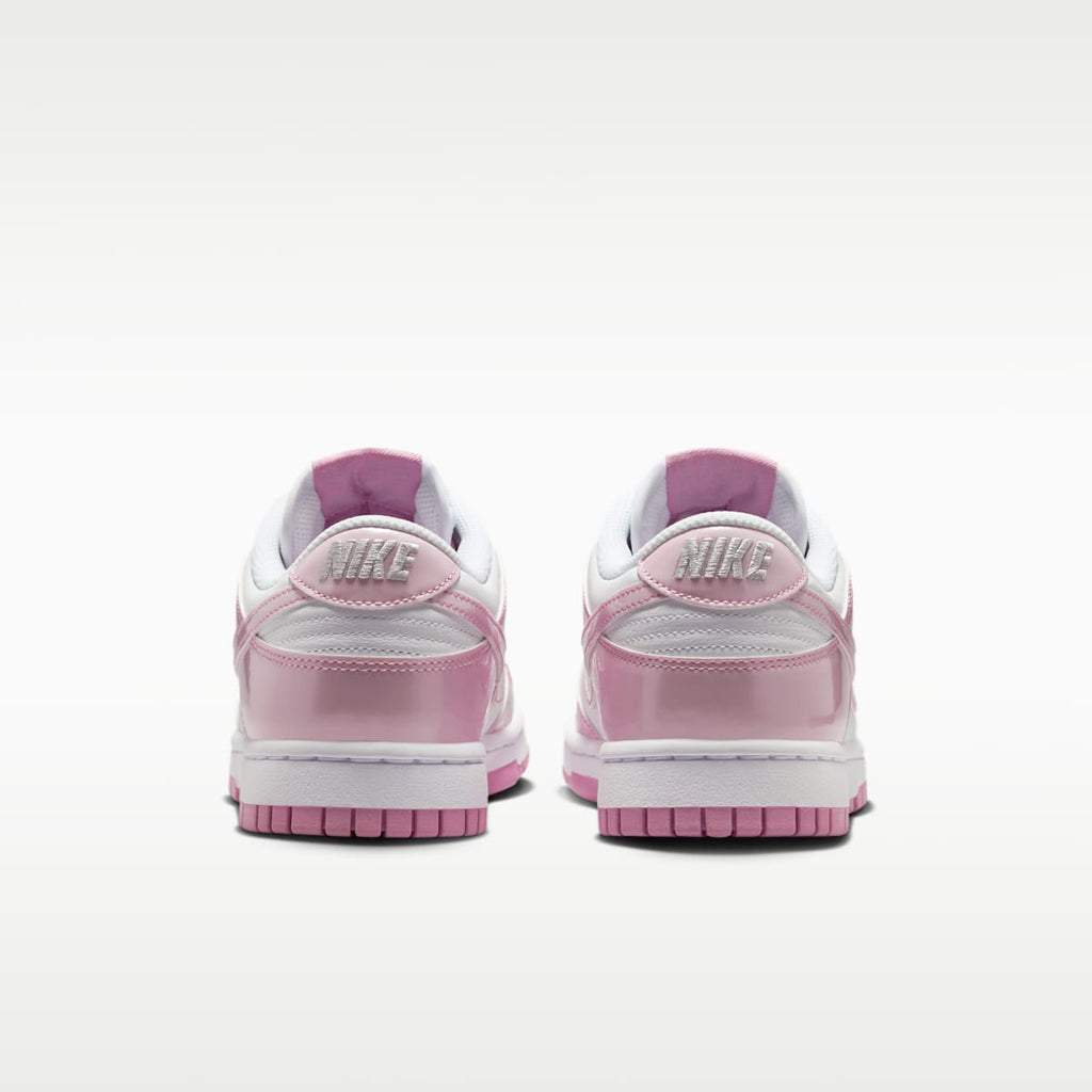 Nike Dunk Low SE "Gloss" Women's Shoes - White/White/Metallic Silver/Pink Rise