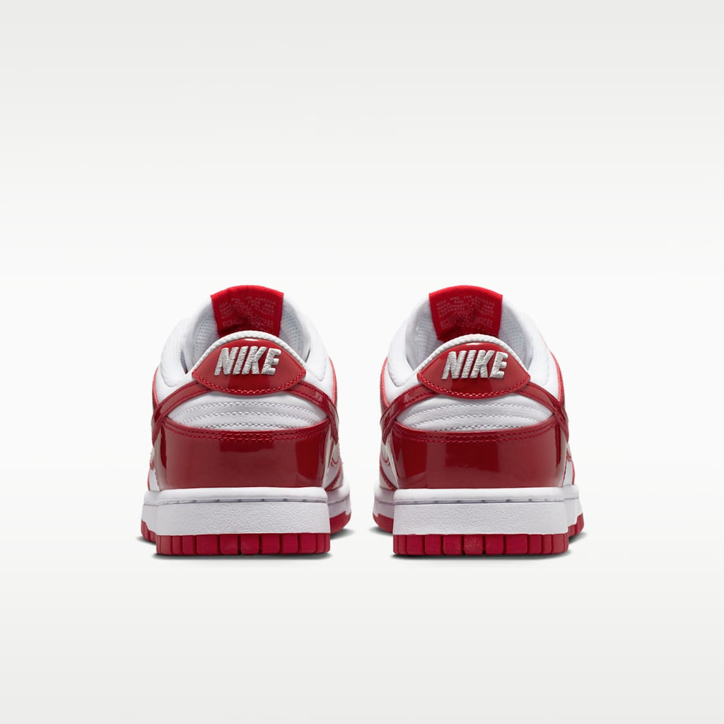 Nike Dunk Low SE "Gloss" Women's Shoes - White/White/Metallic Silver/University Red