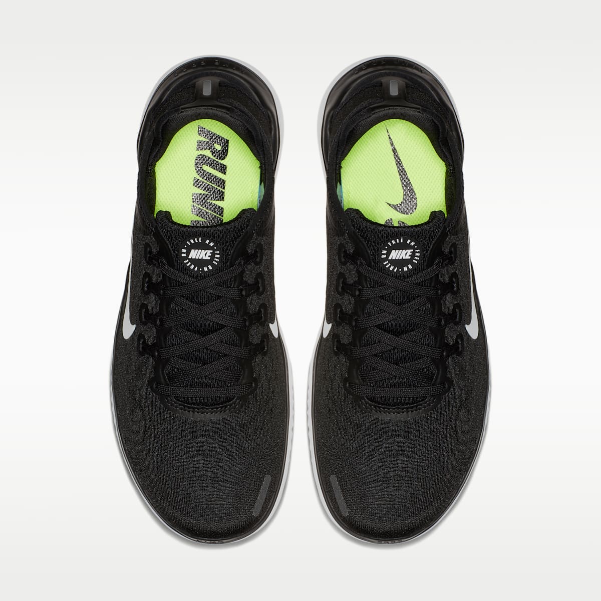Nike Free RN 2018 Women's Running Shoes - Black/White