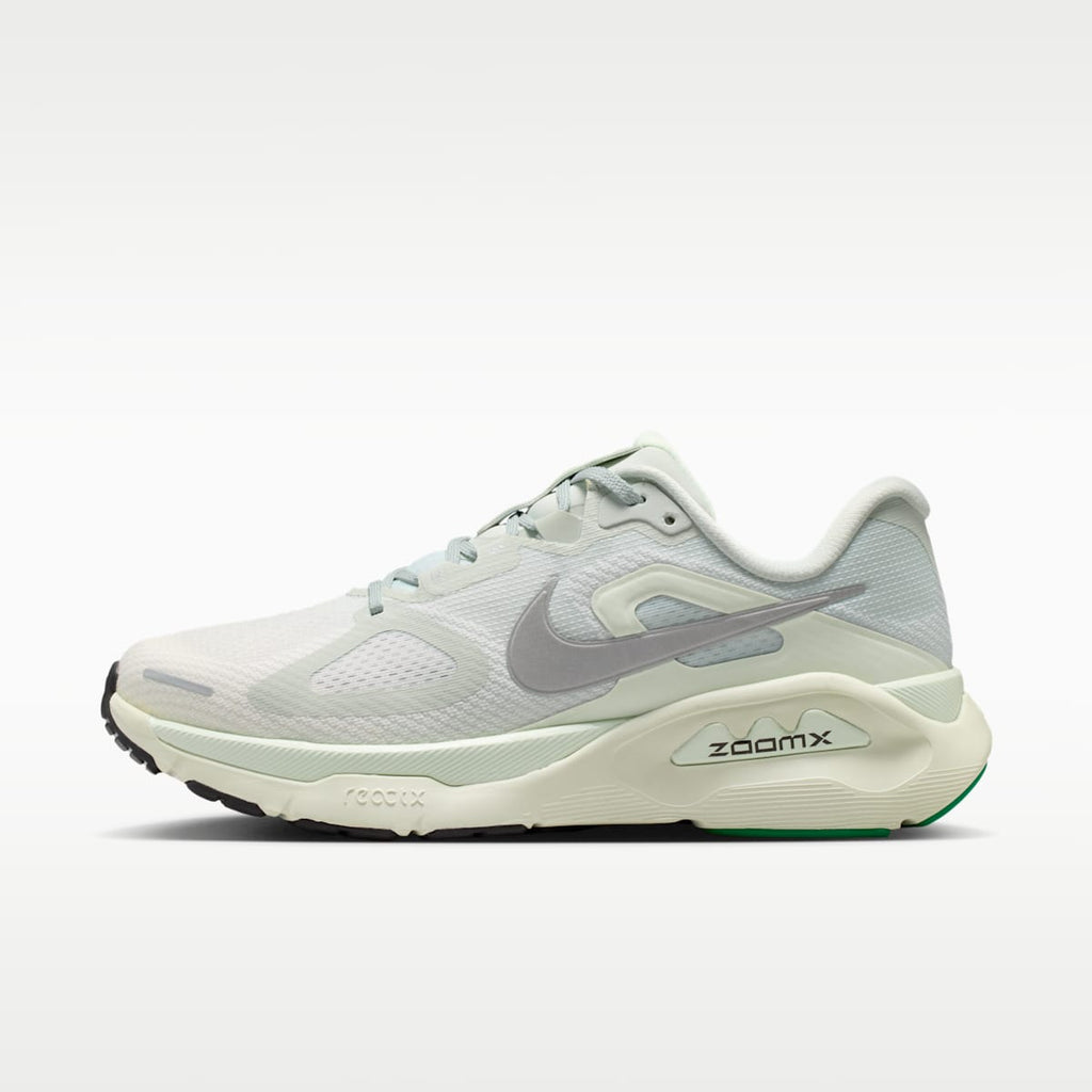 Nike Structure Plus Women's Road Running Shoes - Light Silver/Coconut Milk/Barely Green/Metallic Silver