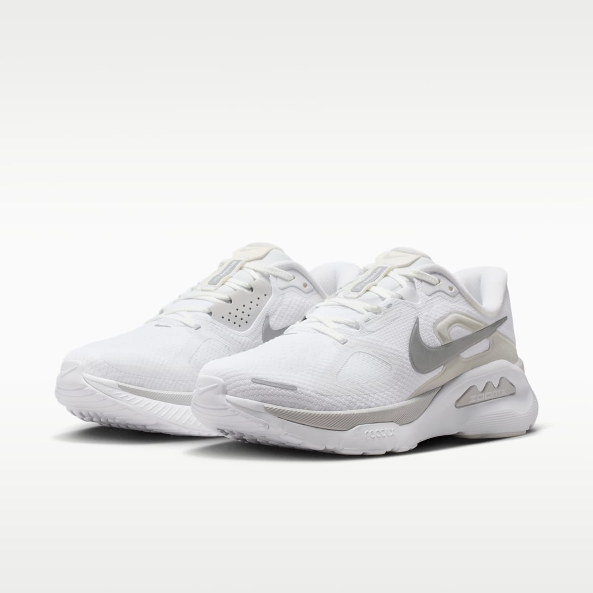 Nike Structure Plus Women's Road Running Shoes - White/Photon Dust/Metallic Silver