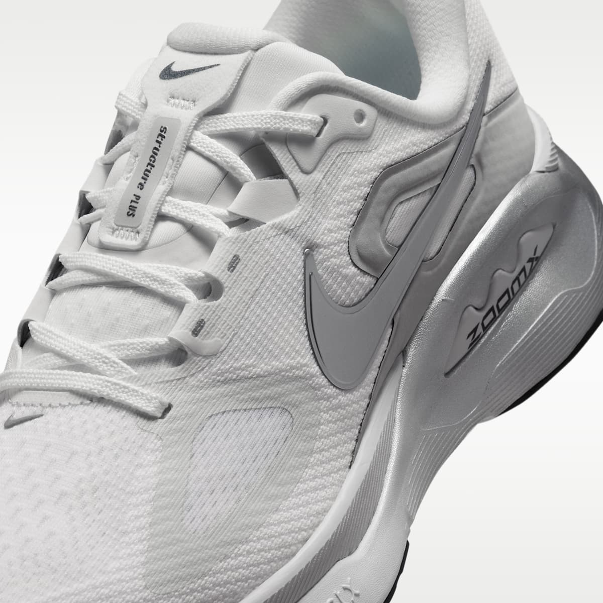 Nike Structure Plus Women's Road Running Shoes - Summit White/Photon Dust/Sail/Metallic Silver