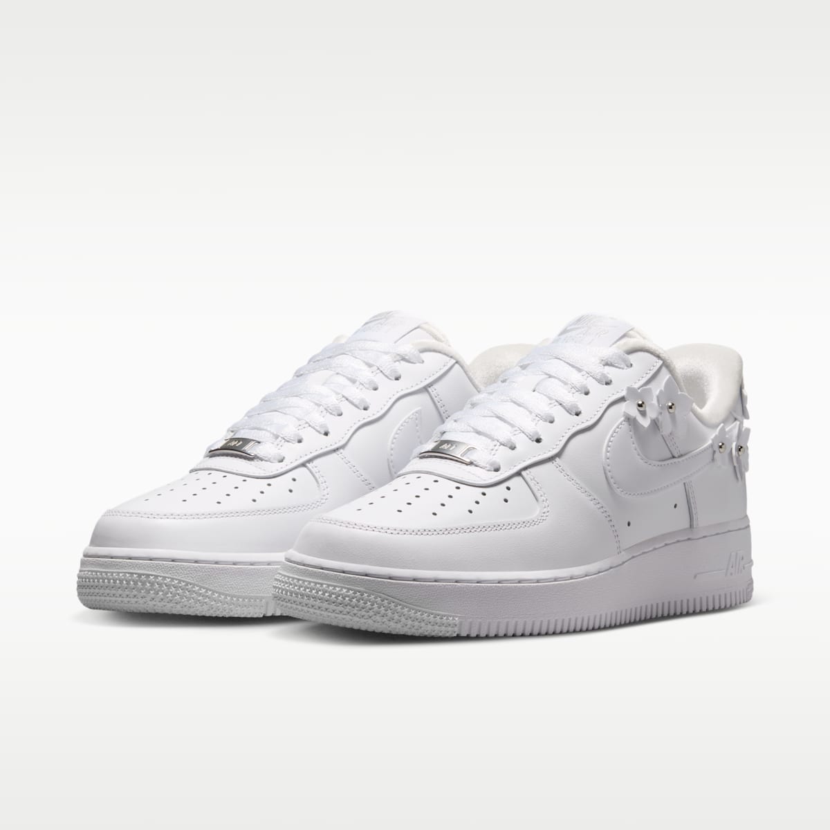 Nike Air Force 1 '07 "Florette" Women's Shoes - White/Wolf Grey/Metallic Silver/White