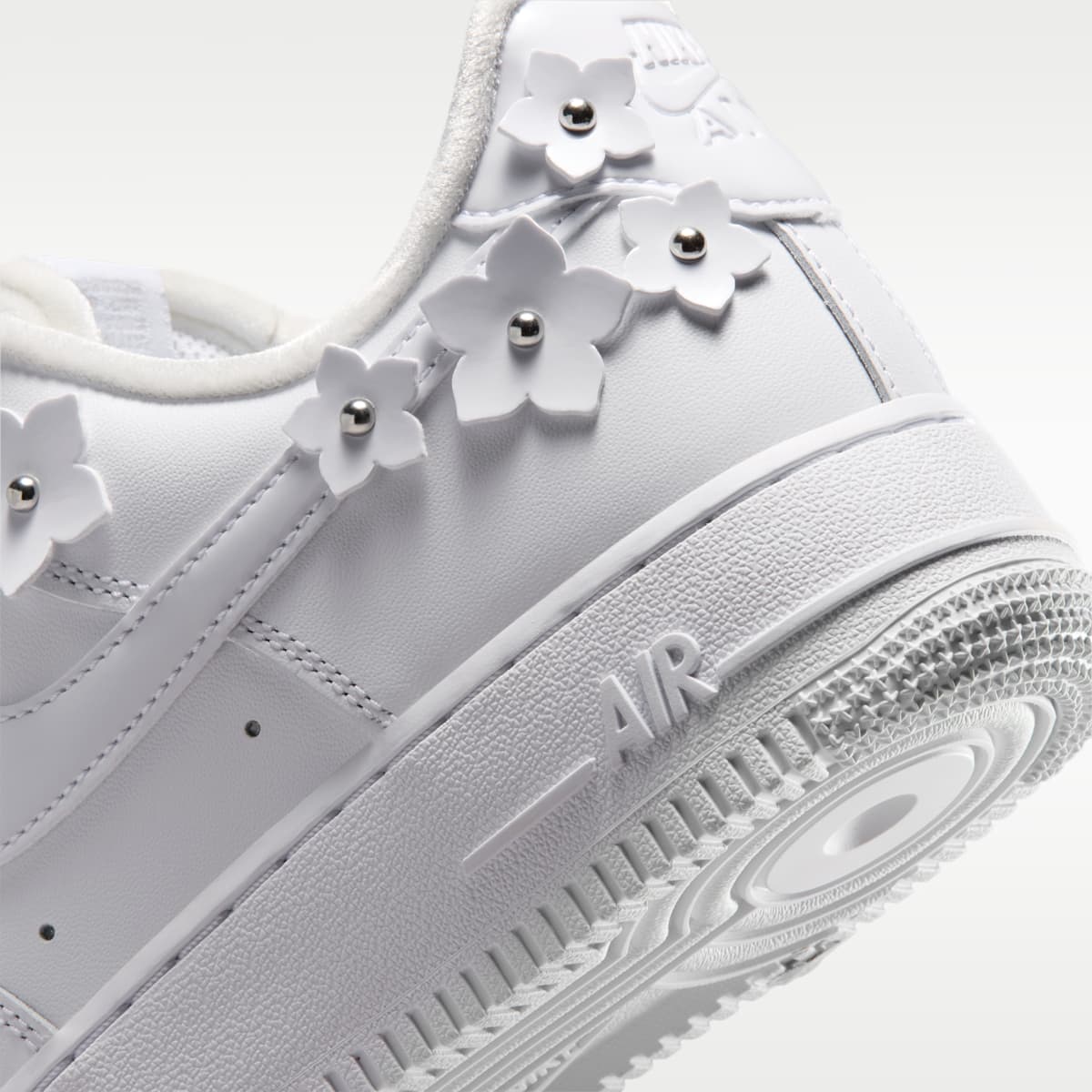 Nike Air Force 1 '07 "Florette" Women's Shoes - White/Wolf Grey/Metallic Silver/White