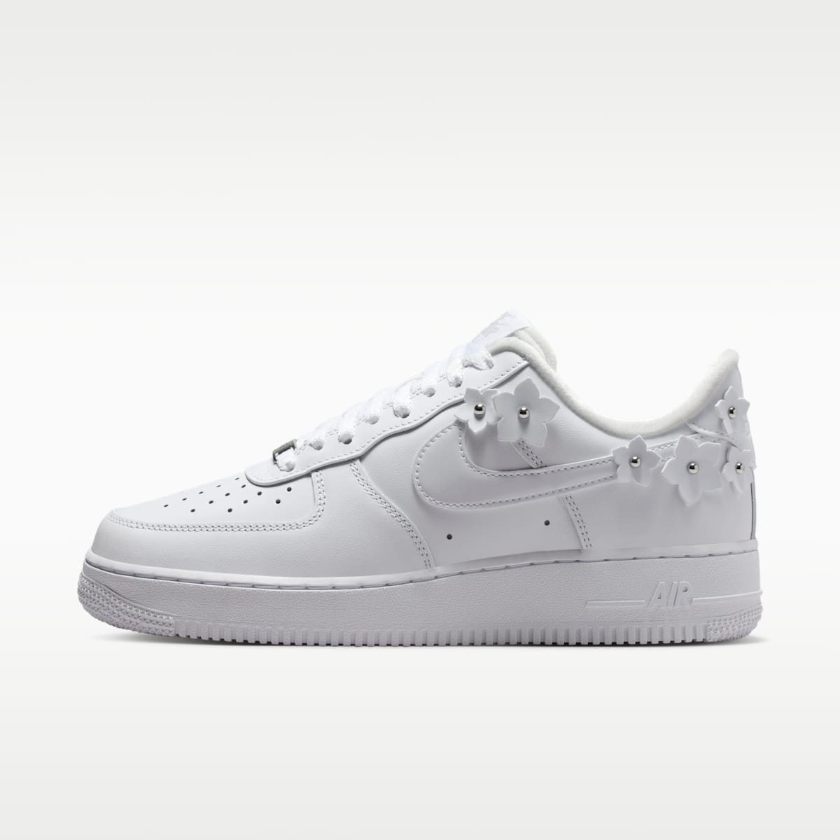 Nike Air Force 1 '07 "Florette" Women's Shoes - White/Wolf Grey/Metallic Silver/White
