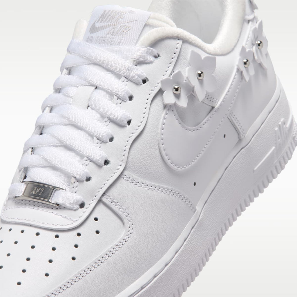 Nike Air Force 1 '07 "Florette" Women's Shoes - White/Wolf Grey/Metallic Silver/White