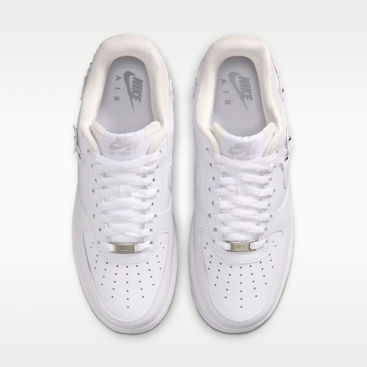 Nike Air Force 1 '07 "Florette" Women's Shoes - White/Wolf Grey/Metallic Silver/White